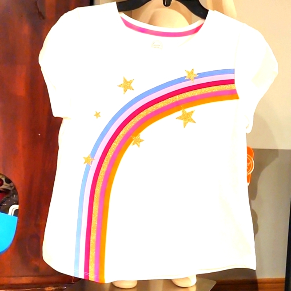 NEW WONDER NATION XL/XG PLUS GRAPHIC TEE RAINBOW CLEARANCE